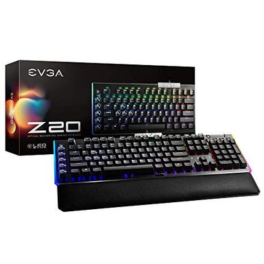 image of EVGA Z20 RGB Optical Mechanical Gaming Keyboard, Optical Mechanical Clicky Switches with sku:ev812w120usk-adorama