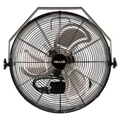 image of NewAir - 3000 CFM 18” High Velocity Wall Mounted Fan with Sealed Motor Housing and Ball Bearing Motor - Black with sku:bb21585237-bestbuy