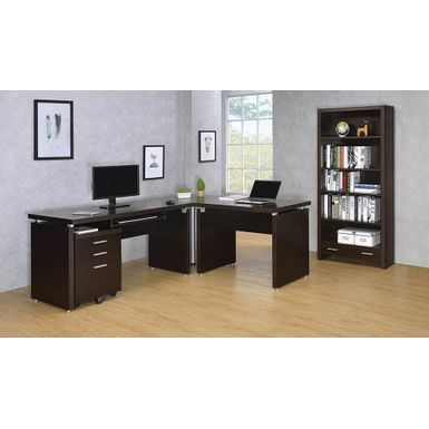 image of Skylar Extension Desk Cappuccino with sku:800892-coaster