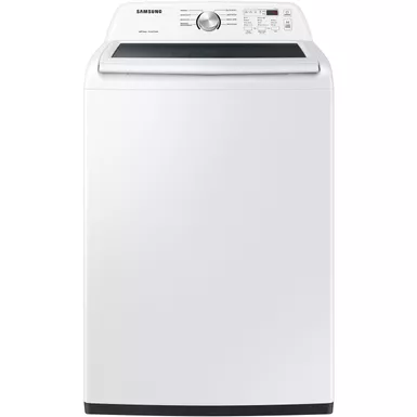 image of Samsung 4.4-Cu. Ft. Top Load Washer with ActiveWave Agitator and Solf-Close Lid, White with sku:wa44a3205aw-almo