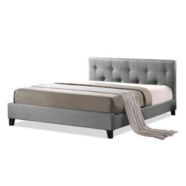 image of Transitional Gray Fabric Platform Bed by Baxton Studio - Queen Size Bed-Grey with sku:g7pxegi9yvmh82eckq9m4astd8mu7mbs-mod-ovr