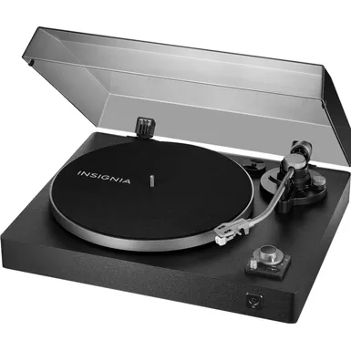 image of Insignia™ - Bluetooth Stereo Turntable - Black with sku:bb21643350-bestbuy