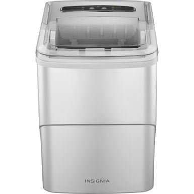 image of Insignia™ - 26 Lb. Portable Icemaker with Auto Shut-Off - Silver with sku:bb21186509-6331583-bestbuy-insignia