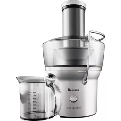 image of Breville - Juice Fountain Compact Electric Juicer - Silver with sku:bb10884396-bestbuy