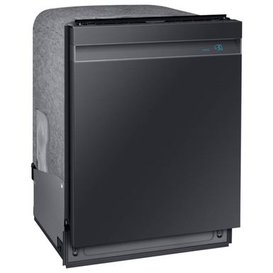 image of Samsung 24-in., Waterwall Dishwasher in Brushed Black with sku:dw80r9950ug-almo