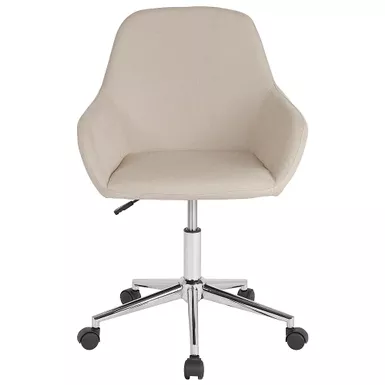 Alamont Home - Cortana Contemporary Fabric Swivel Office Chair - Beige Fabric