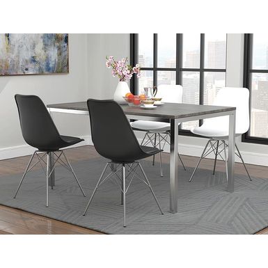 image of Armless Dining Chairs White and Chrome (Set of 2) with sku:102792-coaster