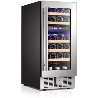 image of 12"-15" Wine Cooler Beverage Refrigerator Beer Mini Fridge 19 Bottles - 15inch with sku:zbwonbllgvkbbb3lfdmmrqstd8mu7mbs-overstock