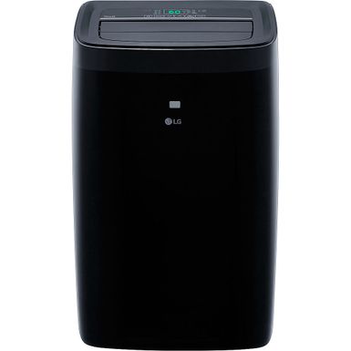 Front Zoom. LG - 450 Sq. Ft. Smart Portable Air Conditioner with 12,000 BTU Heater - Black