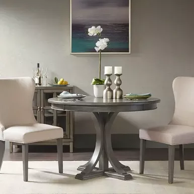 Grey Helena Round Dining Table