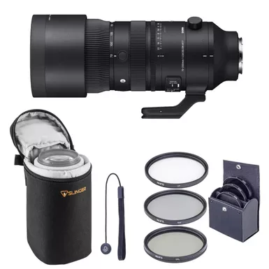 image of Sigma 70-200m f/2.8 DG DN OS Sports Lens for Sony E Bundle With Lens Case + Filter Kit + Lens Cap Tathr with sku:sg70200ssoek-adorama