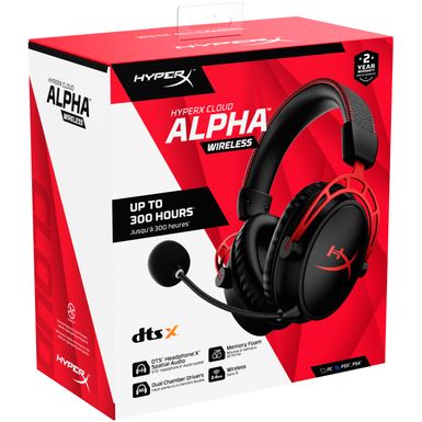 Alt View Zoom 15. HyperX - Cloud Alpha Wireless DTS Headphone:X Gaming Headset for PC, PS5, and PS4 - Black
