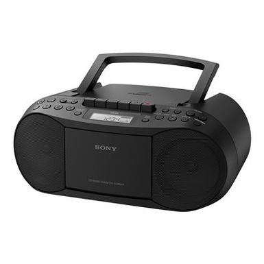 image of Sony - Black CD Radio Cassette Recorder Boombox with sku:cfds70blk-cfds70blk-abt