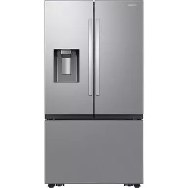 image of Samsung - 31 cu. ft. 3-Door French Door Smart Refrigerator with Four Types of Ice - Stainless Steel with sku:rf32cg5400sr-electronicexpress