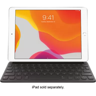 Apple - Smart Keyboard for iPad (7th Generation), iPad 10.2" (9th Generation), iPad Air (3rd Generation), and 10.5-inch iPad Pro - Black