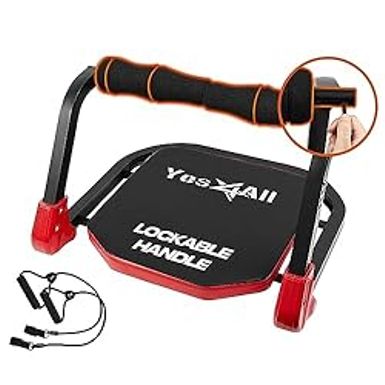 image of Yes4All Ab Crunch Machine Situp Lockable Ergonomic Foam Handle & 2 Resistance Bands, Sit Up Exercise Equipment, Total Body Workout Machine, Capacity Upto 330 Lbs with sku:b0cgxhytwv-amazon