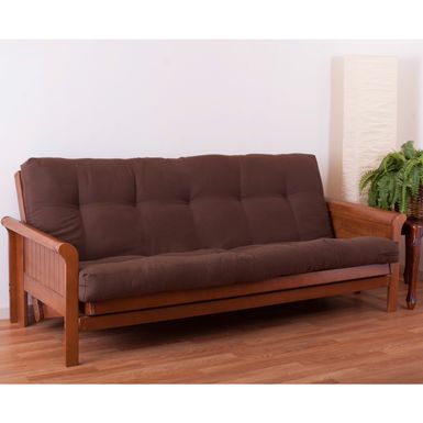 image of 6-inch Thick Twill Futon Mattress (Twin, Full, or Queen) - Full - Chocolate with sku:m-nlw1ukr_ovcrt9nibaew-overstock