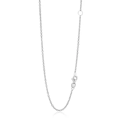 14k White Gold Adjustable Cable Chain 1.5mm (20 Inch)