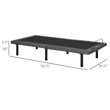 Rent To Own HOMCOM Ergonomic 35" X 79" Adjustable Bed Base, Zero ...