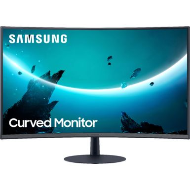 image of Samsung - T55 Series 32"LED 1000R Curved FHD FreeSync Monitor - Dark Gray/Blue with sku:bb21509082-6404835-bestbuy-samsung
