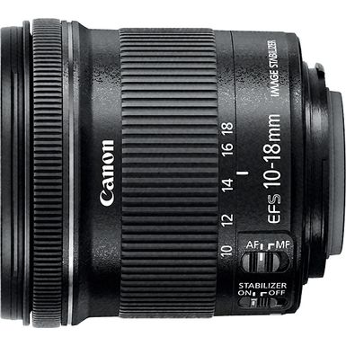 Alt View Zoom 1. Canon - EF-S 10-18mm f/4.5-5.6 IS STM Ultra-Wide Zoom Lens - Black