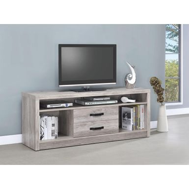 image of 2-drawer TV Console Grey Driftwood with sku:701024-coaster