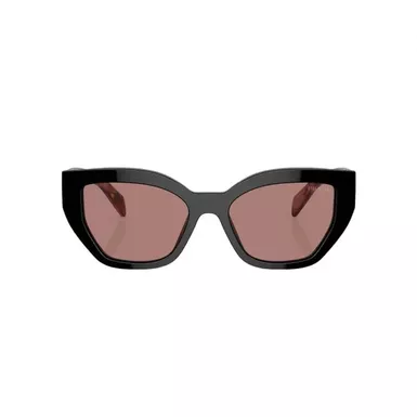 image of Prada Sunglasses (PRA09S-12O10D, Mahogany/Light Brown) with sku:pra09s-12o10d|mahogany|light-corporatesignature