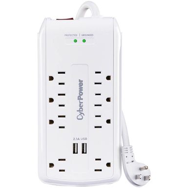 image of CyberPower Home Office Surge-Protector - 8 Outlets with sku:p806u-electronicexpress