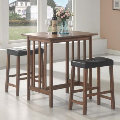 image of 3-piece Counter Height Set Nut Brown with sku:130004-coaster