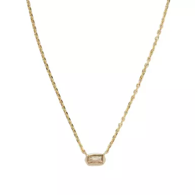 image of Kendra Scott Fern Crystal Short Pendant Necklace (Gold/White Crystal) with sku:9608861321|gold|white-crystal-corporatesignature