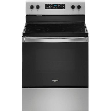 image of Whirlpool - 5.3 Cu. Ft. Freestanding Electric Range with Steam-Cleaning and Frozen Bake™ - Stainless Steel with sku:wfe505w0js-electronicexpress