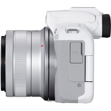 Alt View Zoom 11. Canon - EOS R50 4K Video Mirrorless Camera with RF-S 18-45mm f/4.5-6.3 IS STM Lens - White