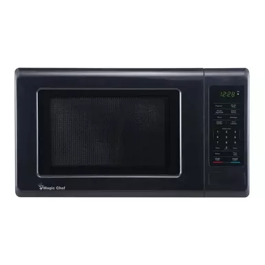 image of Magic Chef 0.9 cu. ft. Black Countertop Microwave Oven with sku:mc99mb-magicchef