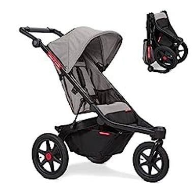 image of Radio Flyer Momentum Jogging Stroller, Infant Stroller with Quick Switch, 6+ Months, Gray with sku:b0c5s58wkv-amazon