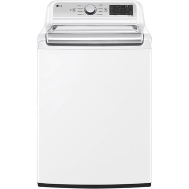 image of LG - 5.3 Cu. Ft. High-Efficiency Smart Top Load Washer with 4-Way Agitator and TurboWash3D - White with sku:t7405cw-almo