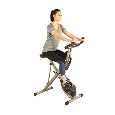 exerpeutic folding bluetooth smart cloud fitness magnetic upright exercise bike