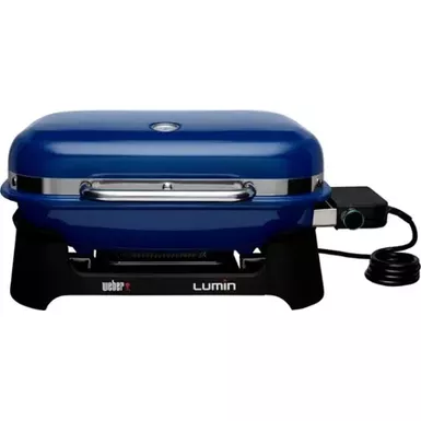 image of Weber - Lumin Electric Grill - Deep Ocean Blue with sku:bb22128016-bestbuy