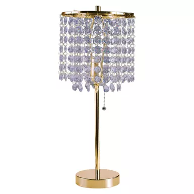 Glam Glass and Metal Table Lamp in Gold