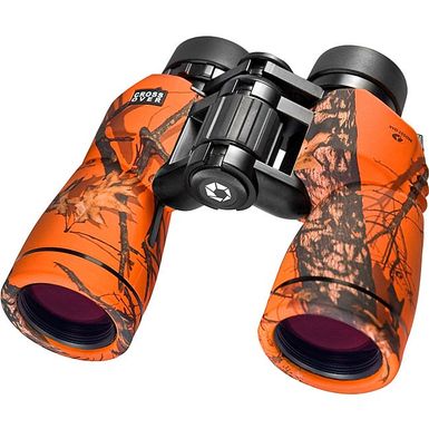 Barska 10x42 WP Crossover Mossy Oak Blaze Binoculars - BAK 4 prisms. Twist-up eyecups, Large center focus knob, Includes carrying case...