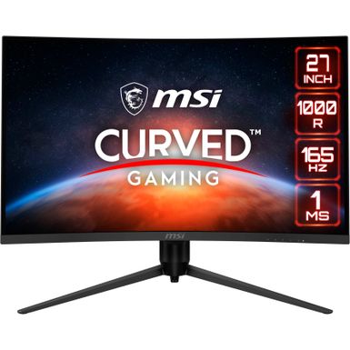 image of MSI - Optix 27" LED Curved FHD FreeSync Monitor with Height, Tilt, Swivel (DisplayPort, HDMI) - Black with sku:bb21980131-6503279-bestbuy-msi