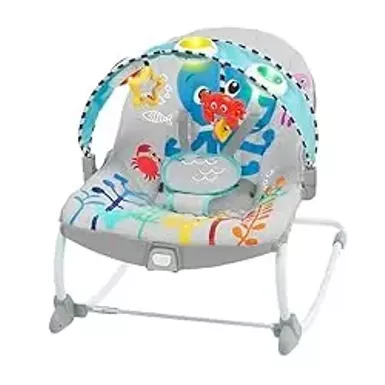 image of Baby Einstein Ocean Explorers Kick to It Opus Musical Infant to Toddler Rocker, Ages 0-30 Months with sku:b0cp8pckf3-amazon