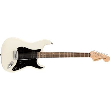 image of Fender 6 String Solid-Body Electric Guitar, Right, Olympic White (0378051505) with sku:b091bfbf8k-amazon