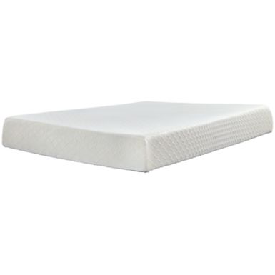 image of White 10 Inch Chime Memory Foam Queen Mattress/ Bed-in-a-Box with sku:m69931-ashley