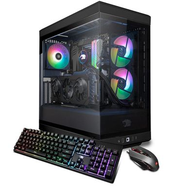 iBUYPOWER Y40311A Liquid Cooled Gaming Desktop Computer, AMD Ryzen 7 7700x 4.5GHz, 32GB RAM, 1TB SSD + 1TB HDD, NVIDIA GeForce RTX 4070 Ti 12GB, Windows 11 Home