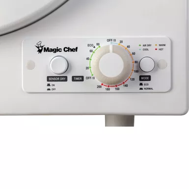 image of Magic Chef 3.5 cu. ft. White Compact Electric Dryer with sku:mcsdry35w1-magicchef