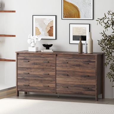 image of Olimont  6 Drawer Dresser by Christopher Knight Home - Medium Brown with sku:fbfu0o3va8ghb29e98wr2wstd8mu7mbs-overstock