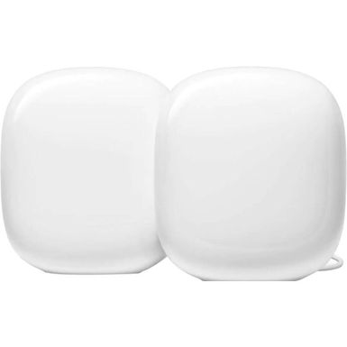 image of Google Nest Wifi Pro 6e AX5400 Mesh Router - 2 Pack - Snow with sku:ga03689-electronicexpress