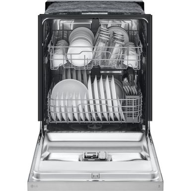 Alt View Zoom 2. LG - 24" Front Control Built-In Stainless Steel Tub Dishwasher with SenseClean and 52 dBA - Stainless steel