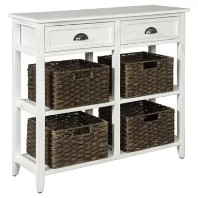 image of White Oslember Console Sofa Table with sku:a4000139-ashley