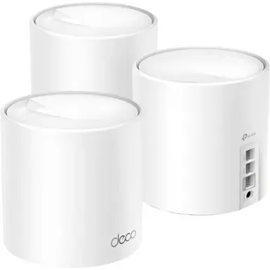 image of TP-Link - Deco AX4300 Pro Dual-Band Wi-Fi 6 Mesh Wi-Fi System (3-Pack) - White with sku:bb21973430-bestbuy
